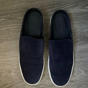 Vince Women's Navy Suede Mules